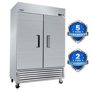 54 \ "frigorifero commerciale 49 Cu.ft 2 porta solida In acciaio inossidabile per frigorifero verticale ETL attrezzatura da cucina - Product Image 2