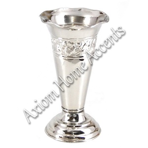Jarrones de esmalte transparentes elegantes y modernos, Metal de aluminio para arreglos florales de lujo, decoración del hogar por Axiom Home Accents Christmas - Product Image 1