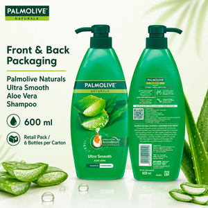 Palmolive Naturals Ultra Smooth Aloe Vera <b>Shampoo</b> 600ml | 2-in-1 Helps strengthen hair - Product Image 4