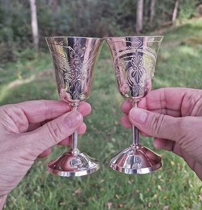 New 2026 Silver Plated Brass <b>Goblet</b> <b>Wine</b> Glass Liquor Cup Chalice Luxurious Unique Business Gifts Premium Quality - Product Image 2