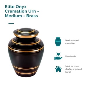Luxury Inspired Brass Adult Funeral Ashes Urn Cremation <b>Memorial</b> <b>Keepsake</b> Holder Crafted With Refined Fine Detailing - Product Image 6