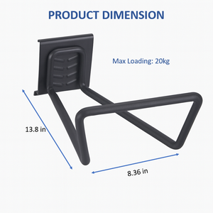 Metal Wall Mounted Multi-Hook Organizer,Large Loop Hook for Garage & <b>Workshop</b> <b>Storage</b> Capacity 45lbs Loading Black GAPGAR007 - Product Image 5