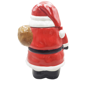 Glazed Porcelain Santa Claus <b>Jar</b> Hand-Painted Festive Biscuit Container Kitchen Decorative Christmas Treat Holder Organizer Cent - Product Image 6