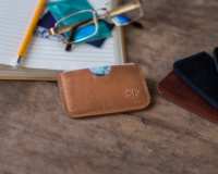 Porte-cartes en cuir à accès rapide, anti-RFID, avec logo personnalisé, pour cartes de crédit, modèle LNCR-0037D