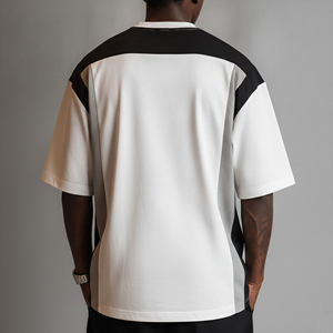 T-shirt personnalisé OEM/ODM 100 % coton 180 g à col ras du cou, coupe ample, épaules tombantes, style hip-hop, séchage rapide, respirant, pour homme, idéal pour la gym - Product Image 6