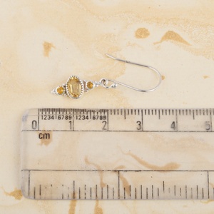 925 Sterling Silver Citrine November Birthstone Drop <b>Earrings</b> Elegant Oval Yellow Gemstone <b>Dangle</b> <b>Earrings</b> Wholesale Jewelry - Product Image 3