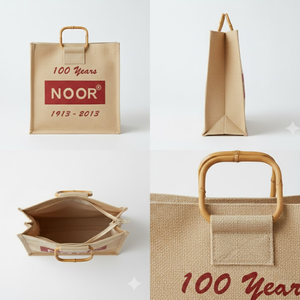 Bolsa de Yute Tejida Personalizada con Logotipo Ecológico Juko |   Bolsa de Compras Promocional Reutilizable, Biodegradable, de Color Natural, con Cierre de Cremallera - Product Image 4