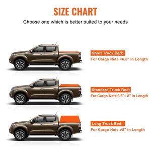 Filet de chargement robuste pour camions 72 po x 57 po avec 4 sangles réglables, mousquetons, crochets en S, et attaches à cliquet résistantes à l'usure pour benne de camion - Product Image 6