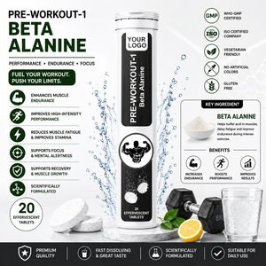 Suplemento Efervescente Pre-Entrenamiento Más Efectivo, Citrulina Maleato, Tableta de Fibra Dietética, Marca Privada para Adultos - Product Image 1