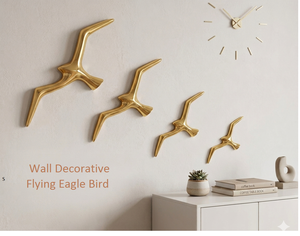 Décoration murale d'oiseau volant multicolore, ornement d'aigle 3D, art mural en métal pour salon, chambre, bureau, balcon - Product Image 1