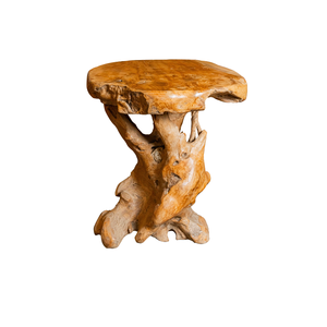 Table basse ARTERRA Premium Artisan Antique Durable pour salon, meubles de maison de luxe, style rustique, en racine de teck, artisanat fait main - Product Image 1