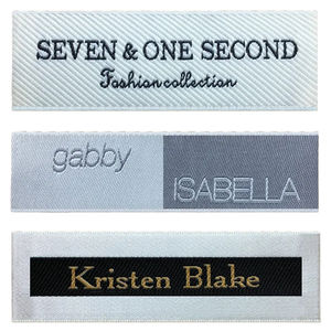 Etiqueta Tejida con Logotipo Personalizado, Etiqueta Tejida para el Borde, Etiqueta Tejida Personalizada de Tela de Algodón Orgánico para Ropa - Product Image 2