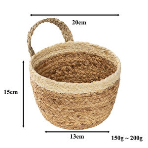 Seagrass Foldable Eco-Friendly <b>Hanging</b> Garden <b>Storage</b> <b>Baskets</b> Indoor/Outdoor Planter Stand with Flower Pot or Sundries <b>Storage</b> - Product Image 6