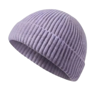 Gorro de Punto Acanalado de Mezcla de Lana Merino, Unisex, Suave, Antipicazón, Cálido para Invierno, Estilo Pescador Docker, con Parches de Cuero Personalizados, Venta al por Mayor - Product Image 1