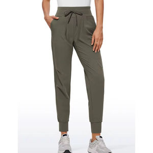 Pantalones Casuales de Uso Diario para Mujer con Cintura Ajustable con Cordón, Tela Suave, Corte Holgado y Relajado, Decoración de Encaje y Lazo para Invierno - Product Image 1