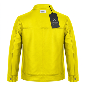 Modern kids leather <b>jacket</b> with soft inner lining comfortable fit durable finish and timeless fashion for every occasion - Product Image 3