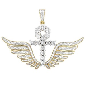 จี้รูปปีกนางฟ้าฮิปฮอปขายดีที่สุด ประดับเพชร VVS มอยส์ซาไนต์เคลือบทอง เหมาะสำหรับงานปาร์ตี้และคลับ ราคาขายส่ง - Product Image 4