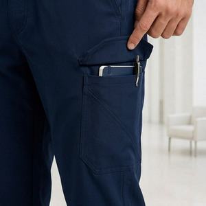Ensemble de tenues médicales unisexe à col en V, respirant, extensible, anti-boulochage, uniforme d'hôpital OEM - Product Image 5