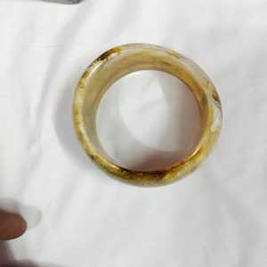 Classic Resin Jade <b>Bangle</b> Bracelet Carved Round Shape Unisex Jewelry Gift with Custom Color & Size IGI Certified - Product Image 5