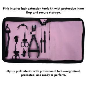 Hair Extension Tools Kit Stainless Steel Micro <b>Beads</b> Remover Flat Crimping Plier Loop Hook Razor Tape In Plier Bond Cutter Set - Product Image 6