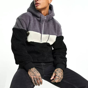 New <b>Fashionable</b> Workout Gym Wear Sherpa Fleece Hoodies for Men Custom Logo Lightweight High Quality Sherpa Fleece Hoodies - Product Image 3