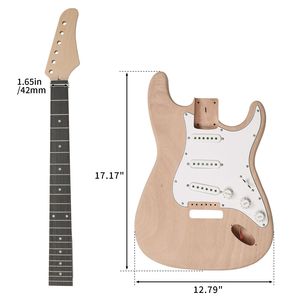 Kit Chitarra Elettrica Smart per Principianti a 6 Corde Stile ST con Corpo in Mogano, Manico in Acero, Fasce in Palissandro, Ponte Tremolo e Accessori - Product Image 2