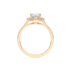 Bague halo en or 14 carats certifiée REYES IGI avec diamant de laboratoire HPHT CVD pour femme, solitaire, cadeau de fiançailles, mariage, bijoux fins - Product Image 6
