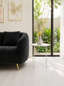 Sofá Seccional Moderno Alexis de Madera Negra, Diseño Modular de Tres Plazas con Tapicería Personalizada, Acero Inoxidable, para Escuela, Hotel, Hospital, Villa, Sala de Estar - Product Image 6