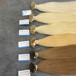 Article populaire : Extensions de cheveux naturels ondulés à pointe plate en kératine, sans nœuds, sans perte de cheveux, diverses couleurs, 100 % cheveux humains véritables vietnamiens - Product Image 5