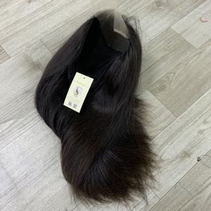 Cabello Humano Vietnamita al por Mayor con Cierre de Encaje HD, Cabello Liso, Cabello Vietnamita Virgen, Negro Natural, Pelucas Suizas - Product Image 3