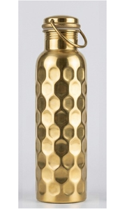 Botellas de cobre con acabado negro mate y diseño martillado para beneficios ayurvédicos para la salud, a prueba de fugas y ecológicas. - Product Image 2
