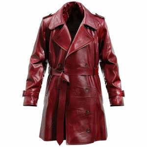 Gabardina Clásica Cruzada para Hombre, Manga Larga, con Cinturón, Cortavientos, Ligera e Impermeable para Otoño - Product Image 1