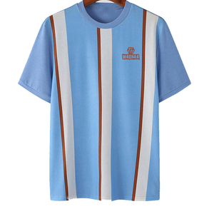 เสื้อยืดผู้ชายทันสมัยน้ำหนักเบา สวมใส่สบาย แฟชั่นฤดูร้อน ระบายอากาศได้ดี ผ้าคอตตอนผสม เสื้อยืดลำลอง - Product Image 1