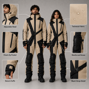Custom Unisex Heavy Duty Ski Suit Thermal Waterproof Snow Jacket and Bib <b>Pants</b> Wholesale Winter Wear Manufacturer Supplier - Product Image 4