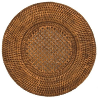 Assiette de Présentation en Rotin Naturel Tressé à la Main, Écologique, Motif Végétal, Design Moderne, Vaisselle Durable pour la Table – Vente en Gros à Prix Abordable