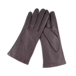 Winter Special Men's Sheepskin <b>Gloves</b> Touchscreen Plain Style Hand Warmer Silk Lining Black for Cycling Outdoor Activities - Product Image 4