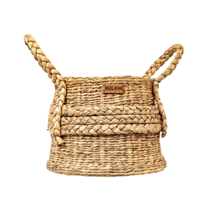 Vietnam Wicker Planter Pot, Handcrafted Water Hyacinth <b>Basket</b> <b>For</b> Indoor Plants & Garden <b>Flower</b> Display, Boho Home Decor - Product Image 4
