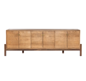 Aparador de TV de Diseño Premium de Mediados de Siglo, en Madera de Teca Natural, Mueble para Comedor, Bufetera, Consola Grande para Equipos Multimedia - Product Image 4