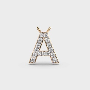 A Letter <b>Initial</b> Moissanite Pendant 925 Sterling <b>Silver</b> Yellow Gold Plated Round Cut Diamond Look Alphabet <b>Necklace</b> Charm Women - Product Image 1