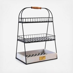 Cesta de frutas decorativa clásica de hierro para mostrador de cocina, organizador de mesa de comedor para exhibir frutas frescas, marca privada - Product Image 2