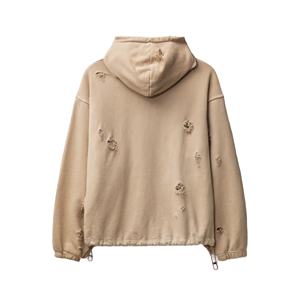 Sweat-shirts à capuche pour hommes personnalisés, nouvelle arrivée, effet délavé, épaules tombantes, poids lourd, respirant, impression en relief, fabrication au Pakistan - Product Image 4