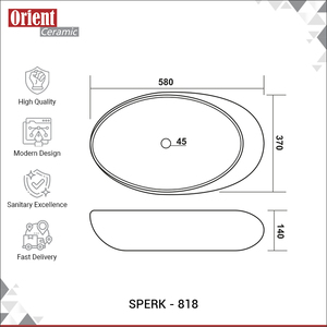 Lavabo de cerámica blanco de gran tamaño, de alta calidad, personalizado, montado en la mesa, de un proveedor indio, muy solicitado. - Product Image 3