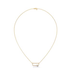 สร้อยคอจี้เพชรที่ทำจากแล็บทองคำสำหรับผู้หญิงเครื่องประดับชั้นดีคอลเลกชันสไตล์หรูหราคลาสสิกโซลิแทร์ - Product Image 4