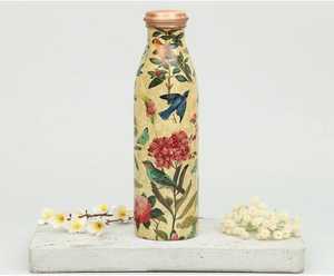 Botella de Agua de Cobre Puro con Estampado Floral y Adhesivo de Esmalte Duradero para Beber en Casa, Villa u Hotel, Unisex - Product Image 5