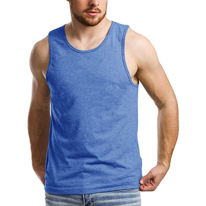 T-shirts sans manches pour hommes personnalisés, coton et polyester, prix de gros abordable, lavables - Product Image 2