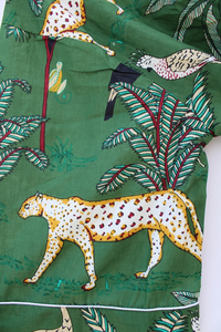 Bata Kimono de Algodón Suave y Transpirable con Estampado de Bloques y Dibujos Animados de Naaz Textile para Mujer, Camisón de Verano Hecho a Mano con Cuello en V y Elástico, ODM - Product Image 4