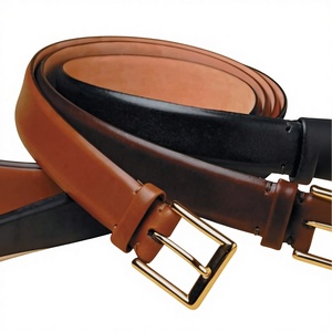 Custom Black Brown Cow Hide Vintage Steel Square Pin Eco-Friendly Lightweight High Strength Formal Wedding Trouser Belt 3.8CM - Product Image 4