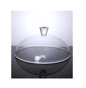 Soporte de Metal para pasteles de madera con forma redonda, tapa de vidrio, fabricante al por mayor, soporte para pastel real con tapa para el hogar y decoración - Product Image 2