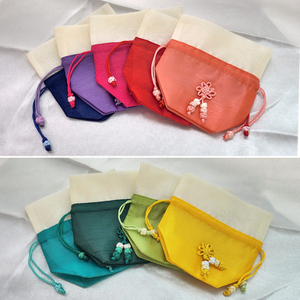 [Goyu] Mini Square Korean Bokjumeoni <b>Pouch</b> Traditional Fabric <b>Drawstring</b> Gift Bag Lucky Charm Jewelry Storage Handmade Wholesale - Product Image 4