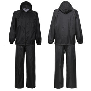 Custom Logo Unisex Waterproof Windproof Breathable Hooded Stand Quick Dry Moisture-Wicking Nylon/Polyester Raincoat Jumpsuit - Product Image 2